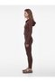 Slim Fit Sports Leggings with High Waist Stitching Detail - 2