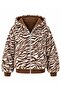 Bakılı Peluj Coat - Tan Zebra | |   F1650 - Tan Zebra - 2