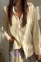 Satin Shirt Bej - 5