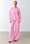 Pink Hooded Women's Knitwear Set Mg2892 - 3
