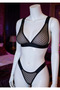 Fancy Mesh Bra Panty Set