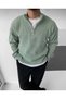 Men's Sweater Half Zipper Detailed Knitwear