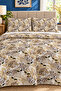Beige Leaf Patterned Bedspread 200X220 Double Pique Set - 4