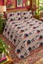 Floral Patterned Bedspread 200X220 Double Pique Set - 4