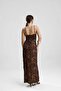 Sandra Asymmetrical Neckline Leopard Print Satin Evening Dress Evening Dress - 4