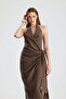 Luna Double Breasted Tie-Dye Brown Dress - 6