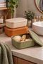 Set of 3 - 3.2 Lt Cosmetic Storage Container with Mix Lid Bathroom Organizer