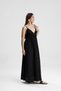 Tina Long Flared Dress with Tie at the Bust - 2