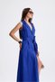 Leona 100% Linen Front Button Belted Long Dress - 6