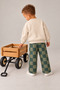 Girls / Boys Dinosaur Printed Sweatshirt and Patterned Sweatpants Set Three Thread Diagonal - 3