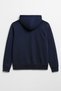 Men's Hooded Navy Blue Sweatshirt with Fleece Inside - 4