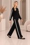 Women's comfortable fit knit 2-piece set with hair weave detail - 5