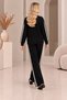 Women's comfortable fit knit 2-piece set with hair weave detail - 6