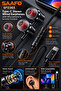 SF0365 Type-C Stereo Wired Earphones with Microphone & In-Line Control - Black - 3