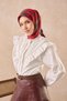 Velora Scarf Abstract Dark Red - 4