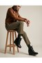Luxury Women's Black Leather Lace-Up and Zipper Wedge Heel Boots & Booties - 2