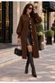 Women's Oversize Beaded Button Detail Tricot Long Cardigan - 7
