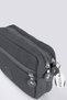 Women's Cross Strap Three-Compartment Zippered Crinkle Daily Shoulder Bag Gray-Navy Blue Set of 2 - 5