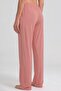 Women's Viscose Flat Cut Bottom Pajamas Salmon Pink - 3