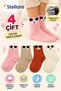 Cute Animal Patterned 4-Piece Children's Towel Socks