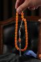 Silver Fakir Master Handcrafted Nakkaş İmame Design Original Crimped Amber Prayer Beads