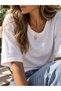 Women's Gold 316L Stainless Steel White Enamel Detailed Antique Design Necklace "Aegis Necklace" - 2