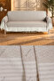 Natural Buldan Work Arms Knitted Sofa Sofa Bed Seat Cover 180x300 Large Size Cotton Woven-mink