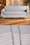 Natural Buldan Work Arms Knitted Sofa Sofa Bed Seat Cover 180x300 Large Size Cotton Woven-lightgrey