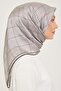 Silk Scarf 2024 Winter - 9029-11 Gray Black Twill - 3
