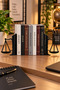 Black Scales of Justice Figured Decorative Metal Book Holder Book Support Home and Office Accessory Justice Lawyer Gift Decorative Book Support Desktop Bookshelf Organizer Shelf Book Rest Office - 4