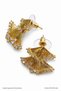 Fan Shaped Gold Vintage Women's Earrings
