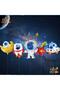 Navy Blue Color Number Balloon Space Concept 6 Years Birthday Balloon Set Galaxy Astronaut Space Party - 2