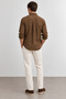 100% Pure Linen Striped Long Sleeve Regular Fit Men's Shirt |   Mes129774-01 - 5