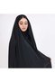 Abaya Ras Plain Black Silk Fabric Textile - Size 145 - 5
