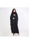 Abaya Ras Plain Black Silk Fabric Textile - Size 145 - 2