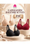 3-Piece Economical Pack Laser Cut Wire-Free Bra - Gathering Effect, Non-Marking