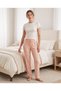 Women's 3-Piece Single-Layer Pajamas with Elastic Bottoms in Single Jersey Fabric - 4