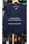 Men's 1 Piece 100% Cotton Interlock Long Sleeve Underwear Navy Blue