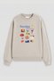 Women's Premium Fabric 3 Thread Raster Sunday Printed Sweatshirt