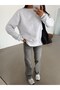 Hopeful Embroidery Sweatshirt - Gray - 2