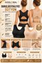2-Piece Posture Supportive Gathering Bra Black + Cream with Cross Back Support - 5