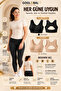 Women's Cross Back Support Gathering Bra Without Underwire Wide Straps Daily Comfort Bra - 8