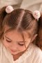 Butterfly Detailed Pompom Model Plush Rubber Buckle 2 Pieces - 4