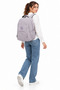 Water Resistant Fabric School Bag Unisex School Backpack 2000 Lavender - 2