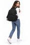 Waterproof Fabric School Bag Unisex School Backpack 2100 Black - 3