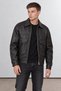 Oversize Comfortable Fit Men's Leather Jacket with Pocket Detail - 2