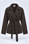 Stradi Belted and Draped Trench Coat Lined Trench