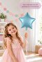 Turquoise Blue Star Foil Balloon 45 cm – Baby Kids Party Celebration - 4