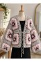 Handmade Granny Square Cardigan – Special Design Crochet Women's Cardigan - 3