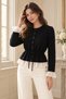 Women's Lace Detailed Waist-Tied Buttoned Knitwear Cardigan 7010 - 3